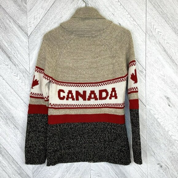Bluenotes Sweater Womens Size Medium CANADA Shawl Collar Knit Dad Grandpa - Picture 3 of 5